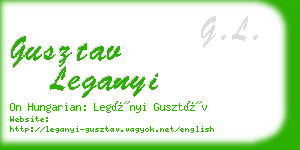 gusztav leganyi business card